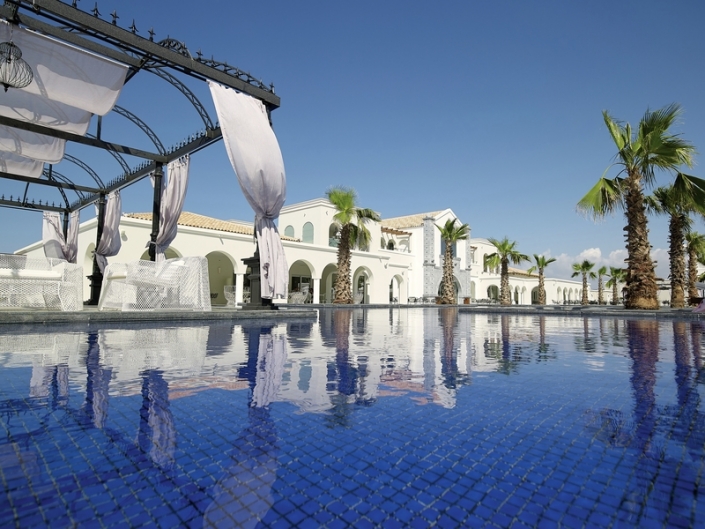 Anemos Luxury Grand Resort Kreta Ausblick vom Pool