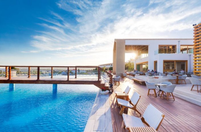 Mitsis Blue Domes Resort und Spa 5 Sterne - Restaurant am Pool