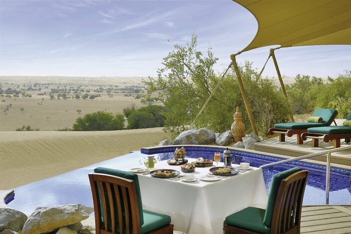 Al Maha Luxury Resort Dubai - Privates Dinieren auf der Terrasse