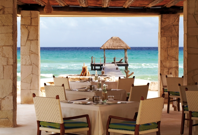 Viceroy Riviera Maya Yucatan - Im Restaurant mit Blick auf den Golf