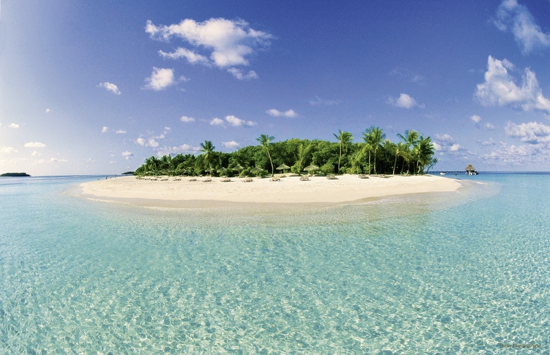 Reethi Beach Resort Malediven - Blick auf die traumhafte Insel