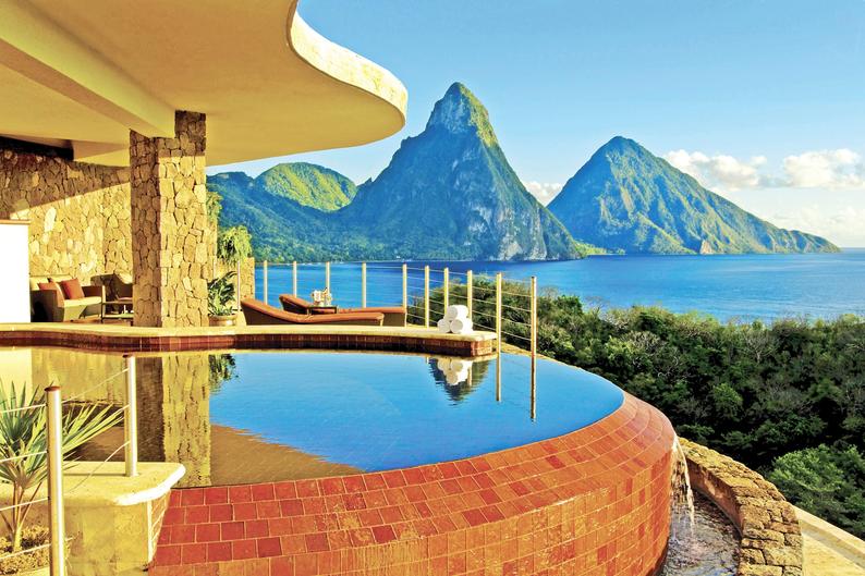 Jade Mountain St Lucia - Im eigenen Infinity Pool mit Aussicht