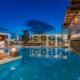 Semeli Hotel Mykonos - Wunderbare Abendstimmung rund um den Pool
