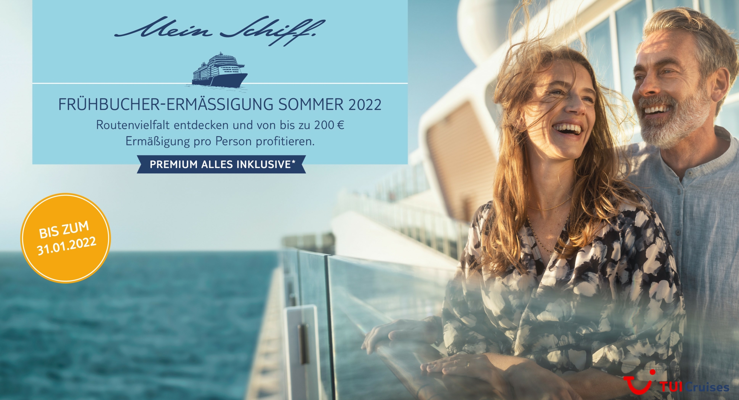 TUI Cruises Frühjahr 2022 Frühbucherermässigung