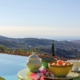 Relais San Damian Ligurien - Grandiose Aussicht über Ligurien am Pool beim Frühstück