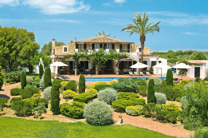 Rural Morvedra Nou Menorca - Garten Pool nud Hotel im Blick