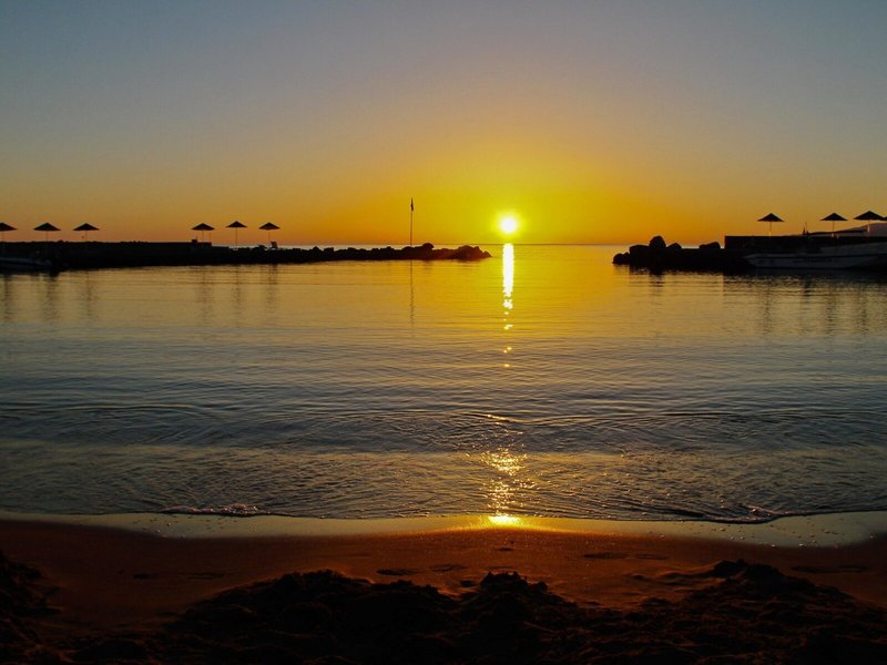 Nana Golden Beach Kreta - Abends am Meer