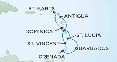 Wahrhaft luxuriöse Kreuzfahrten - Seven Seas Navigator - Karibisches Vergnügen - Die Reiseroute