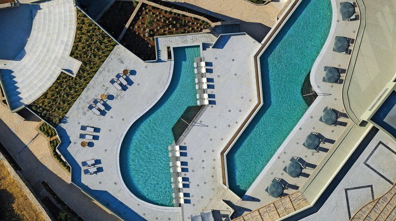 Cayo Exclusive Resort Kreta - Toller Blick von oben auf die Pools