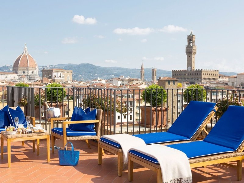 Stadthotel Lungarno Florenz - Auf der Dachterrasse mit Blick über Florenz