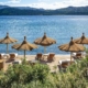 Grand Hotel Cannigione Sardinien - Blick über das Strand Deck auf wunderbare Mittelmeer