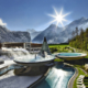 Aqua Dome Ötztal Tirol - Spektakulärer Blick auf die Pool Landschaft