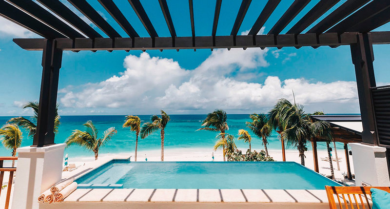 Zemi Beach House Anguilla - Blick auf den Traumstrand und die Karibik