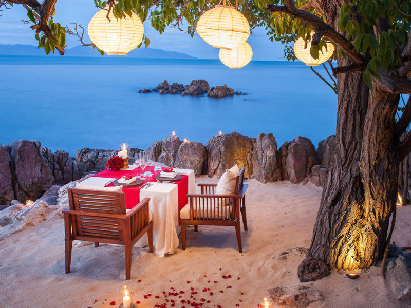 Four Seasons Koh Samui Thailand - Romantisches Dinner für Zwei über dem Strand