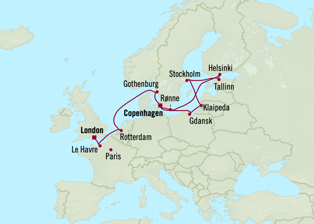 Oceania Cruises Angebote 2023 - Route der Kreuzfahrt Traumhaftes Baltikum
