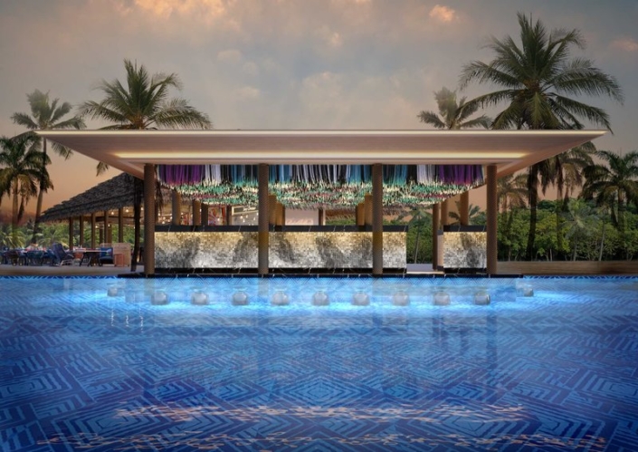 Hard Rock Hotel Maldives - Abends am Pool