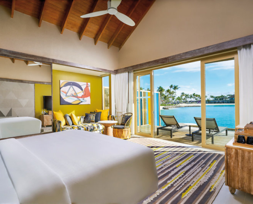 Hard Rock Hotel Maldives - In der Wasservilla auf den Ozean blicken