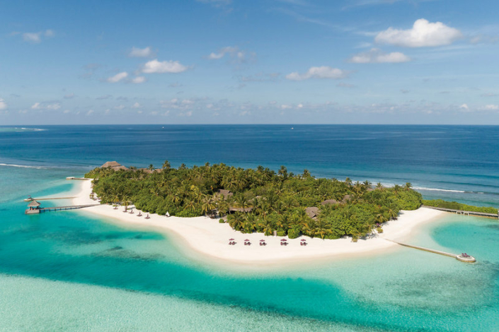 Naladhu Private Island Maldives - Blick über die wunderbare kleine Malediveninsel