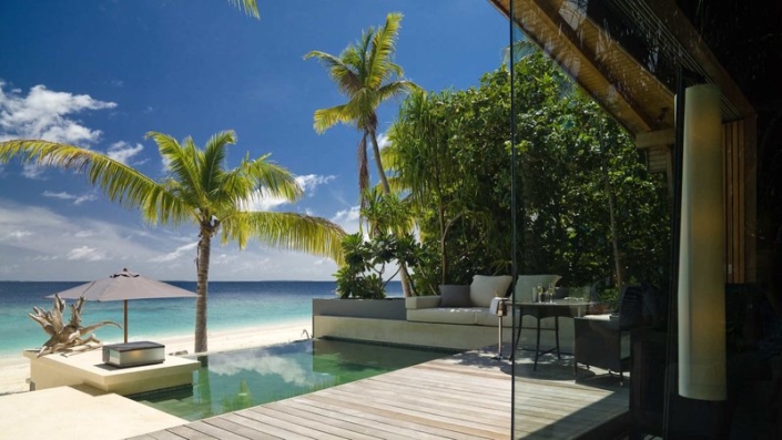 Park Hyatt Maldives Hadahaa - Die eigene Terrasse der Strandvilla