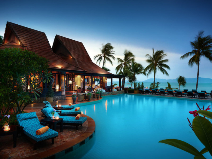 Bo Phut Resort and Spa - Abends am Pool