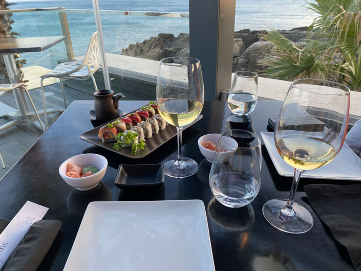 Farol Hotel Cascais - Wunderbares Sushi mit Sonnenuntergangblick im Restaurant SUSHI