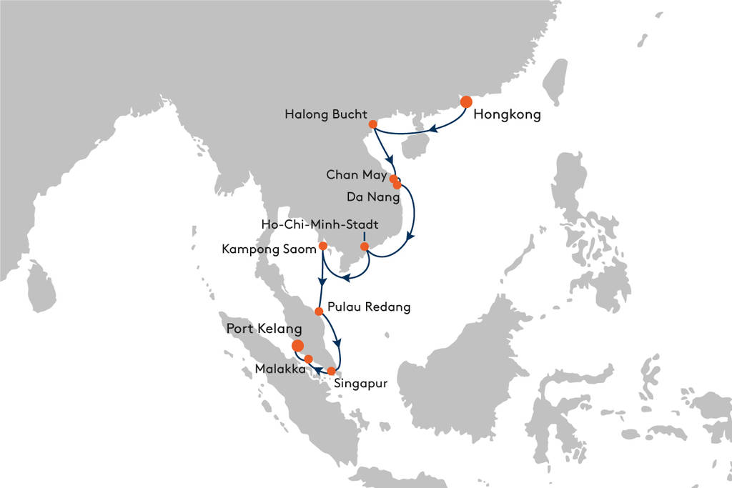 SommerHoch2 mit Hapag Lloyd - Südostasien zwischen Wolkenkratzern und Welterbe -Route